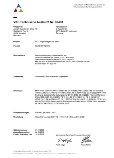 VKF Technische Auskunft DW-Alkon