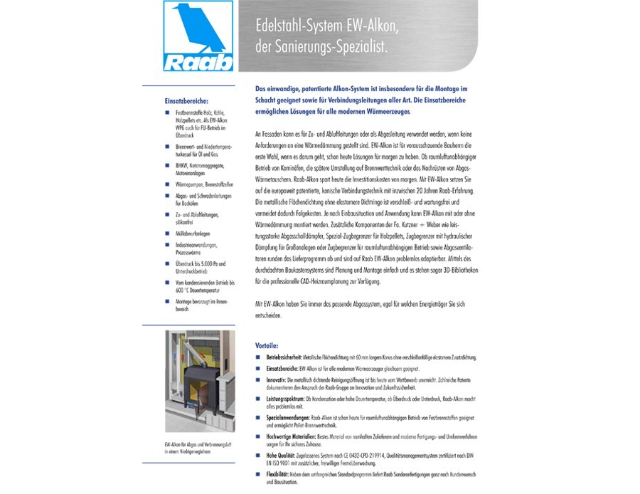 Edelstahl-System  EW-Alkon